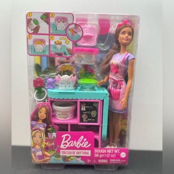 Barbie You Can Be Anything Florist Brunette Doll and Playset (#8833) - Picture 1 of 10
